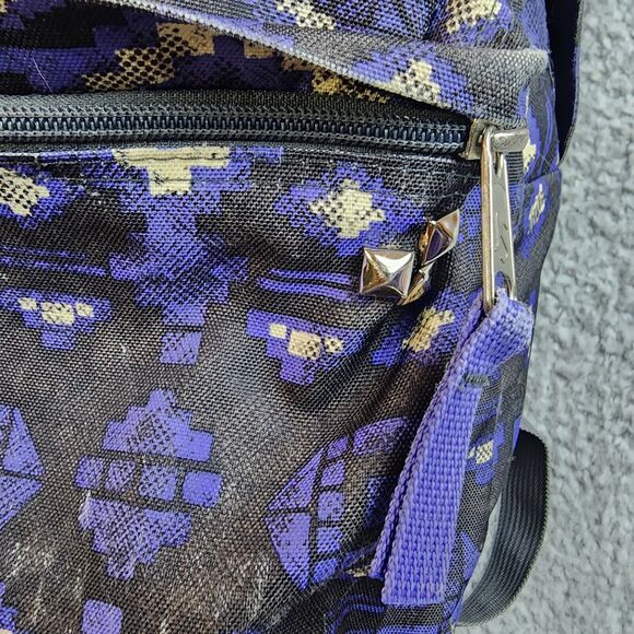 JanSport Big Student Backpack Navy Purple Black Aztec Pattern School Play Bag - Picture 5 of 8